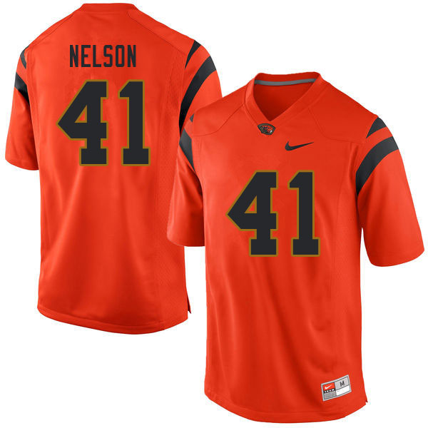 Men #41 Jeffrey Nelson Oregon State Beavers College Football Jerseys Sale-Orange